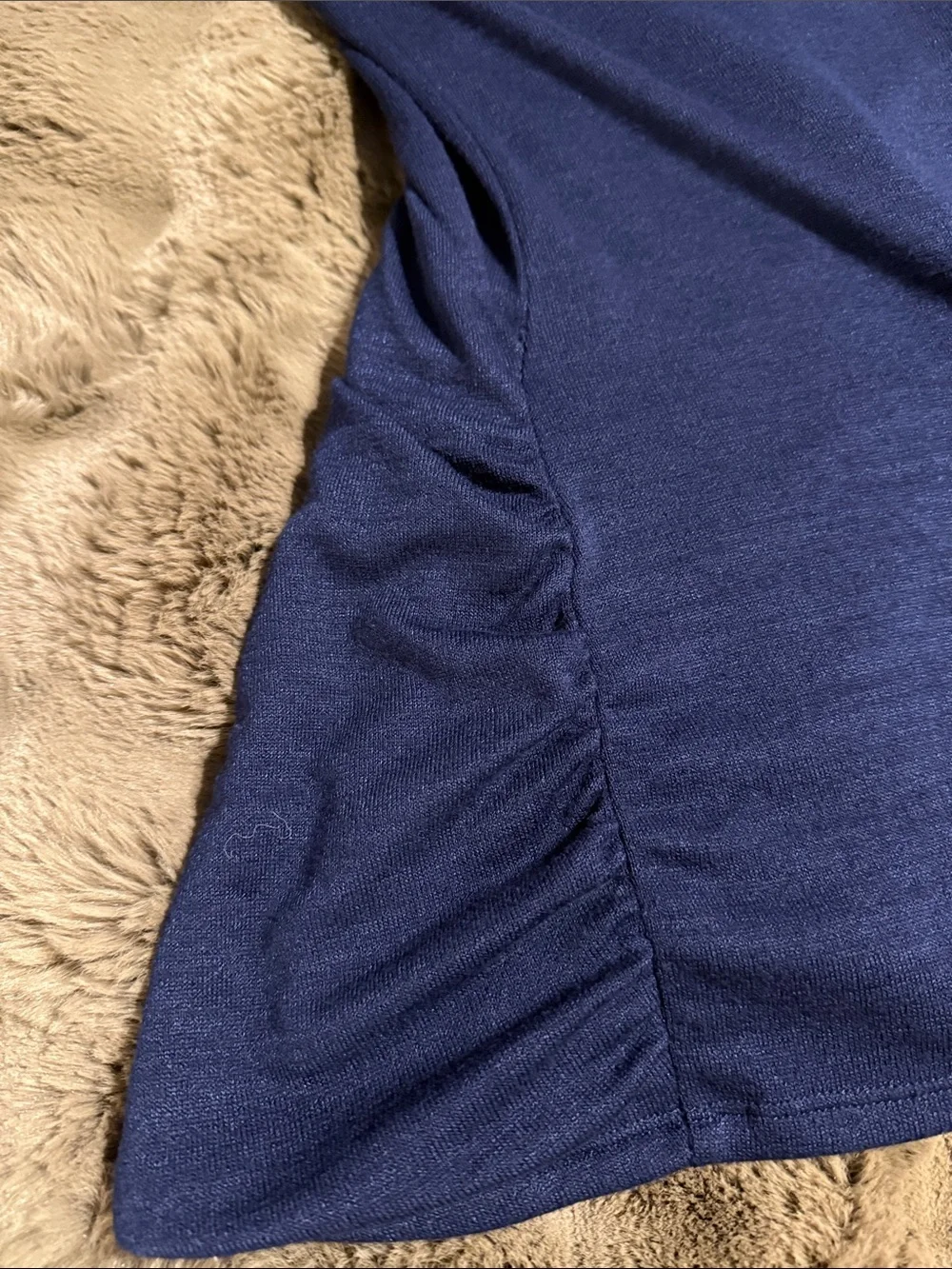 41 Hawthorn Navy Wrap-Style Long Sleeve Top